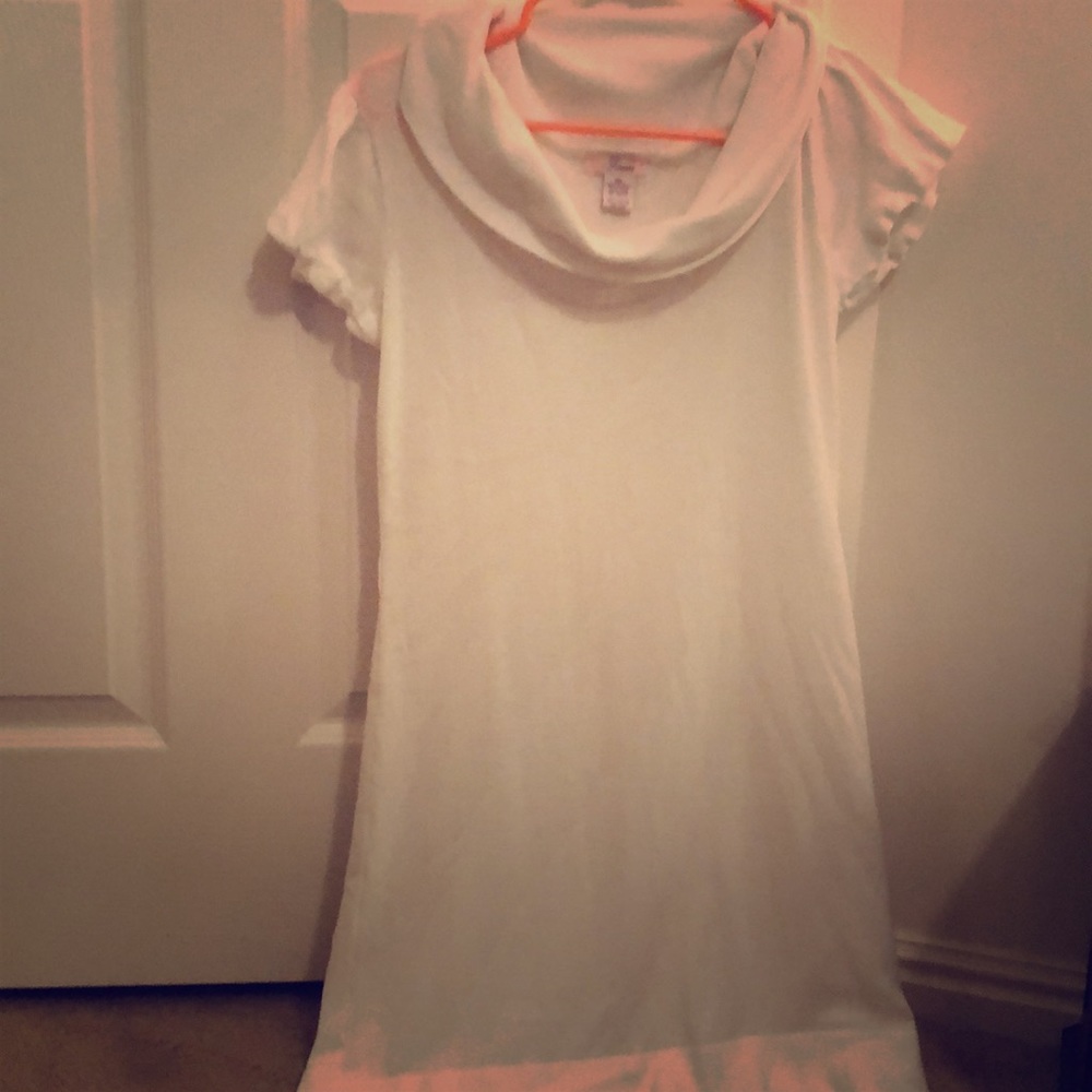 White sweater dress
